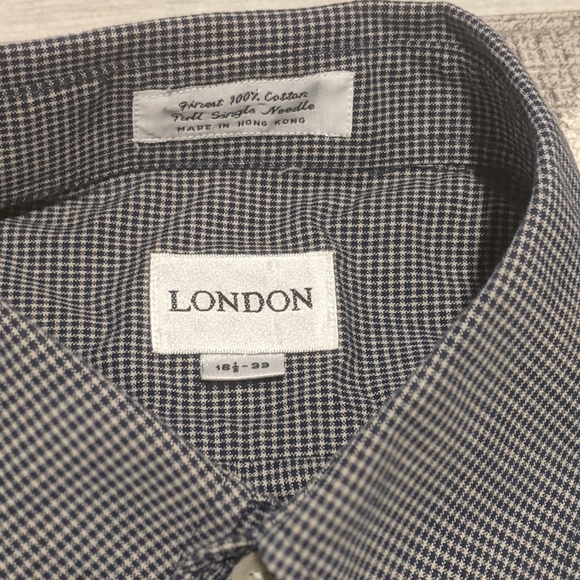 London Long Sleeve Button Down Shirt Size 16.5*33 - Picture 3 of 3